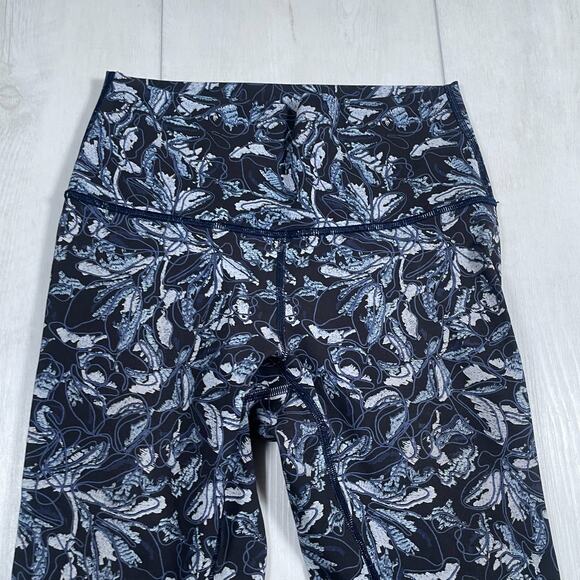 Lululemon Wunder Under Crop Leggings High Rise 21" Blue Luxtreme Women's 4 - Picture 2 of 11